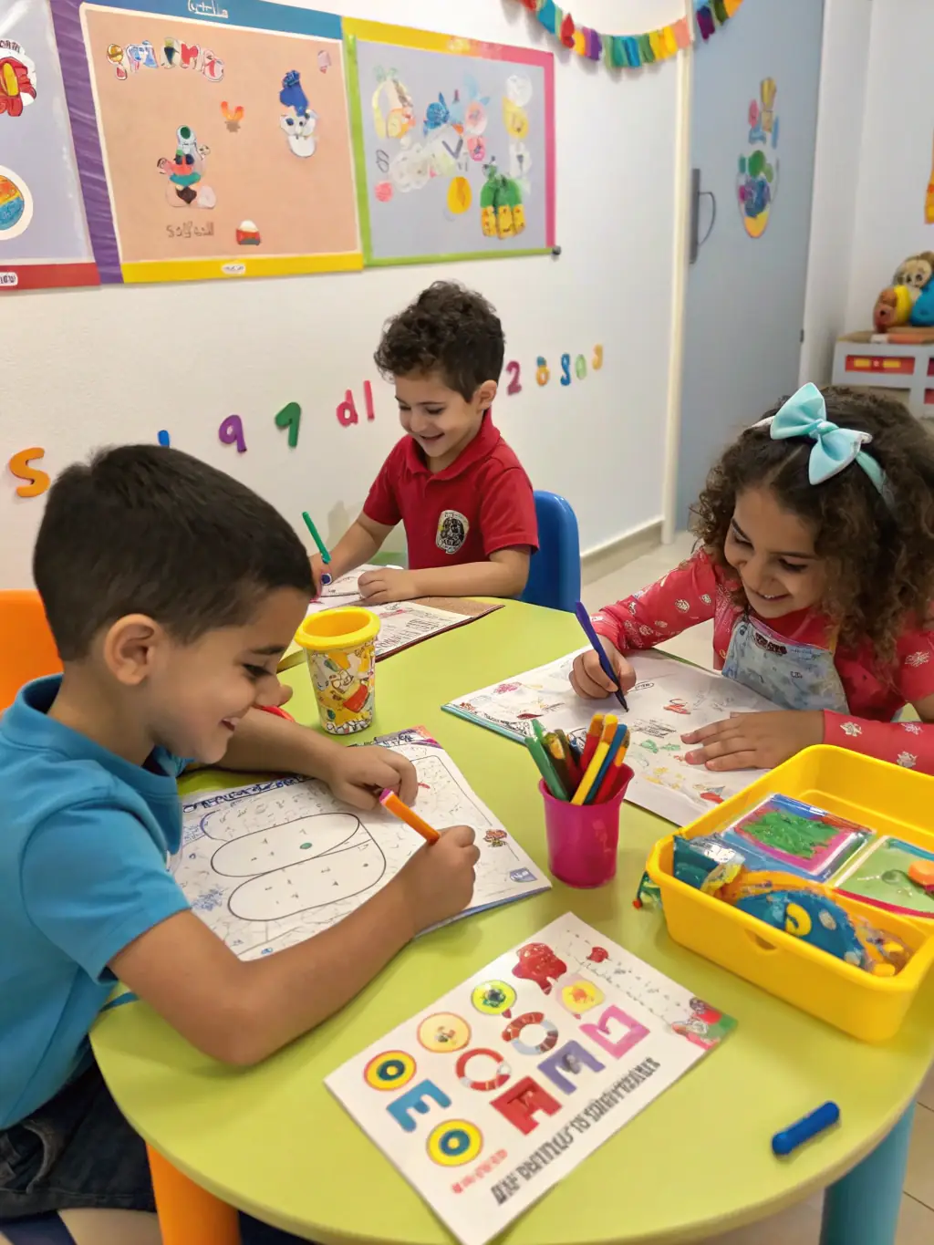 A vibrant image depicting children participating in an art therapy session, showcasing creativity and emotional expression.